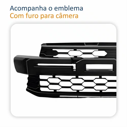 Grade Radiador Ford Ranger Raptor 2024 2025 Com Emblema Com Furo Câmera