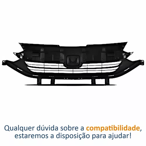 Grade Radiador Honda City 2022 2023 2024 Preta Com Moldura Cromada
