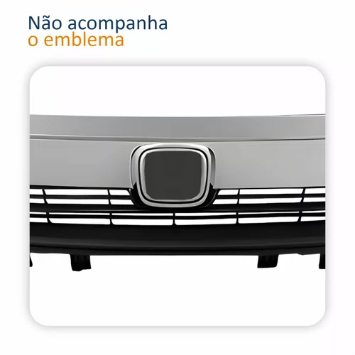 Grade Radiador Honda City 2022 2023 2024 Preta Com Moldura Cromada