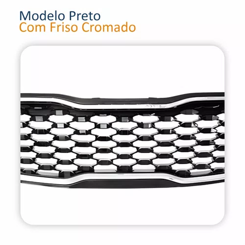 Grade Radiador Kia Cerato 2017 2018 2019 Preto Com Friso Cromado
