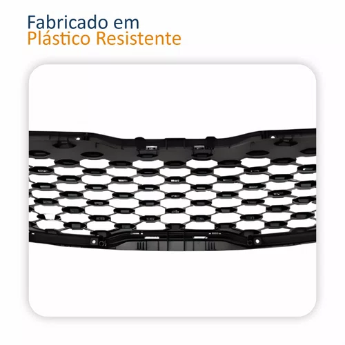 Grade Radiador Kia Cerato 2017 2018 2019 Preto Com Friso Cromado