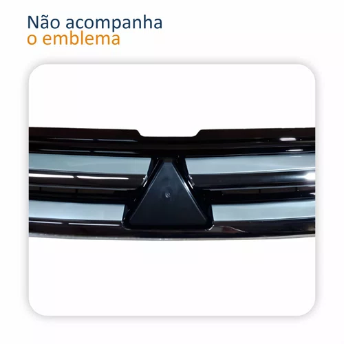 Grade Radiador Mitsubishi Outlander 2016 2017 2018 2019 2020 Com Friso Cromado Superior