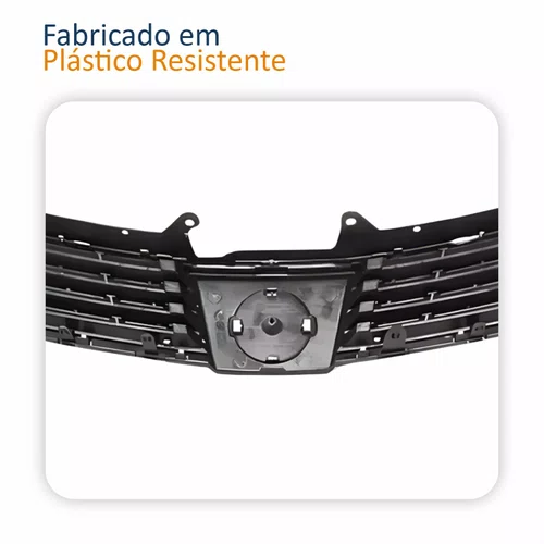 Grade Radiador Nissan Tiida 2007 2008 2009 2010 Cinza Escuro Com Friso Cromado