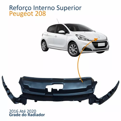 Reforço Interno Grade Dianteira Peugeot 208 2016 2017 2018 2019 2020 Superior