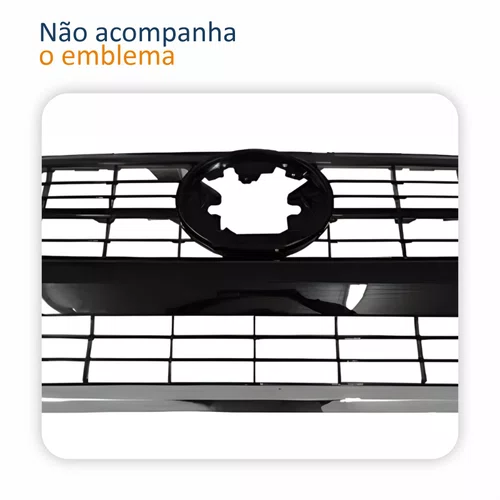 Grade Radiador Toyota Hilux Srv 2021 2022 2023 2024 Black Piano Com Moldura Cromada