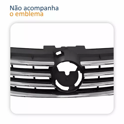 Grade Radiador Vw Bora 2008 2009 2010 2011 Com Friso Cromado