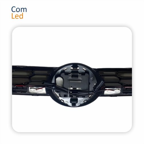 Grade Radiador Vw Polo Gts 2024 2025 Friso Vermelho Com Led