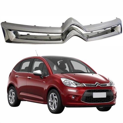 Grade Radiador Citroen C3 2013 até 2021 Cromado
