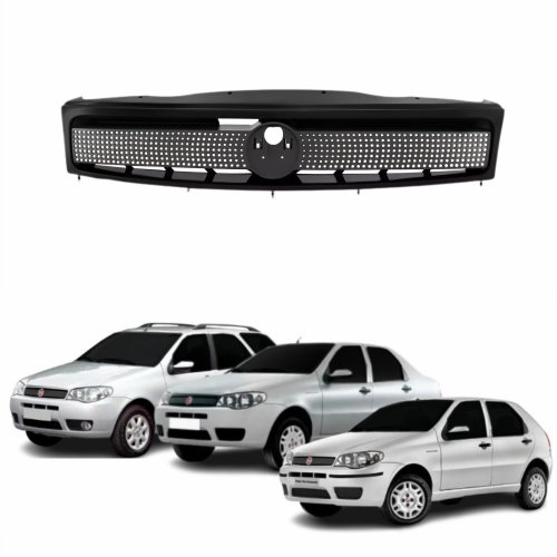 Grade Radiador Fiat Palio Weekend Siena G3 2004 2005 2006 2007 Com Moldura Preta