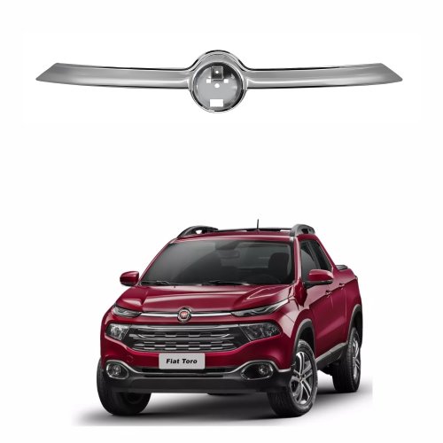 Grade Radiador Fiat Toro 2016 Até 2021 Superior Emblema Cromado