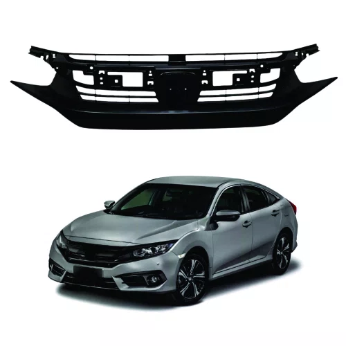 Grade Radiador Honda Civic 2017 2018 2019 2020 Black Piano