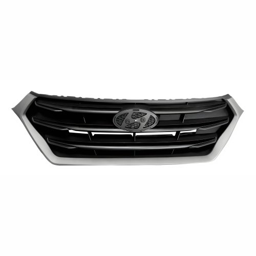 Grade Radiador Hyundai Creta 2020 Até 2022 Preta Com Moldura Prata