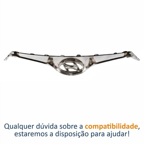 Grade Radiador Hyundai Hb20 2012 Até 2015 Cromada