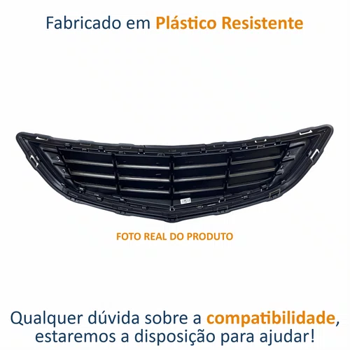 Grade Radiador Inferior Gm Prisma 2013 Até 2016 Com Friso Cromado
