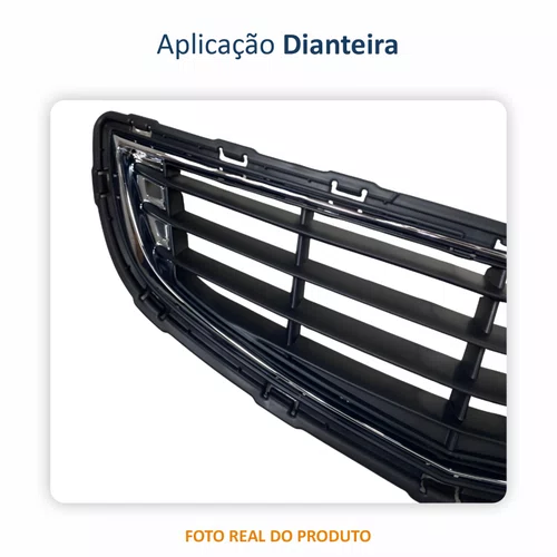 Grade Radiador Inferior Gm Prisma 2013 Até 2016 Com Friso Cromado