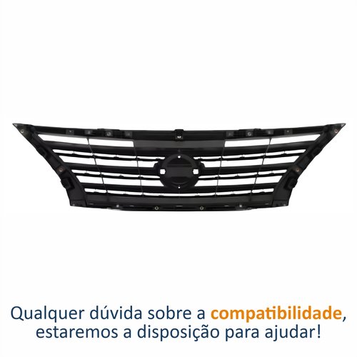 Grade Radiador Nissan Sentra 2014 Até 2017 Cromada