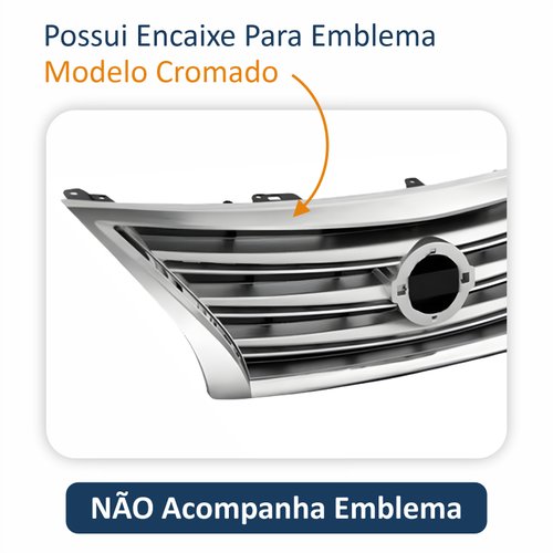 Grade Radiador Nissan Sentra 2014 Até 2017 Cromada