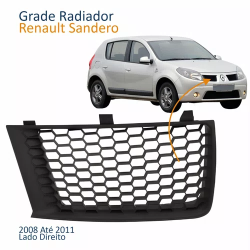 Grade Radiador Renault Sandero 2008 2009 2010 2011 Lado Direito Passageiro