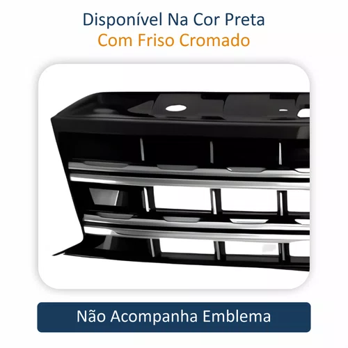 Grade Radiador Vw Amarok 2017 Até 2022 Com Friso Cromada