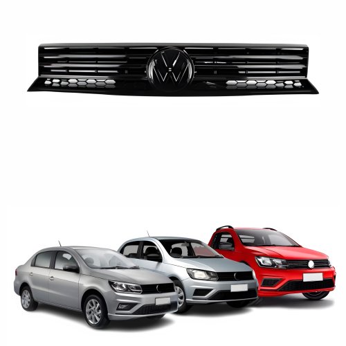 Grade Radiador Vw Saveiro G7 2016 Até 2020 Vw Gol Voyage G8 2021 Até 2023 Black Piano