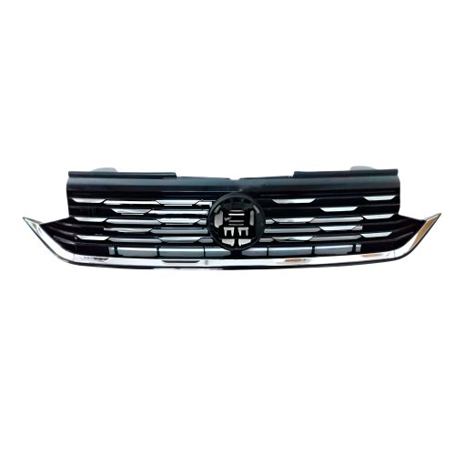 Grade Radiador Vw T-Cross 2019 Até 2023 Black Piano Com Detalhes e Friso Cromado
