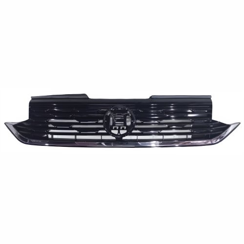 Grade Radiador Vw T-Cross 2019 Até 2023 Black Piano Com Friso Cromado - Completa