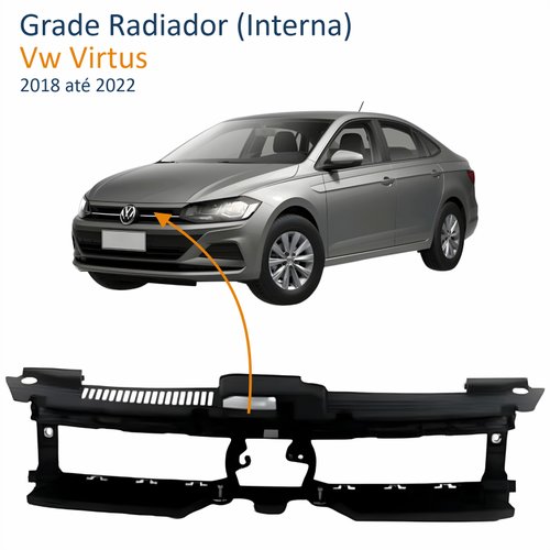 Grade Radiador Vw Virtus 2018 Até 2022 Interna