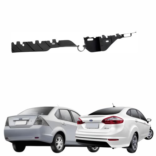 Guia Parachoque Traseiro Ford Fiesta Sedan 2011 até 2016 Lado Esquerdo Motorista