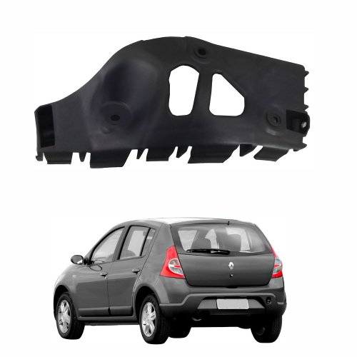 Guia Parachoque Traseiro Renault Sandero 2008 até 2014 Lado Esquerdo Motorista