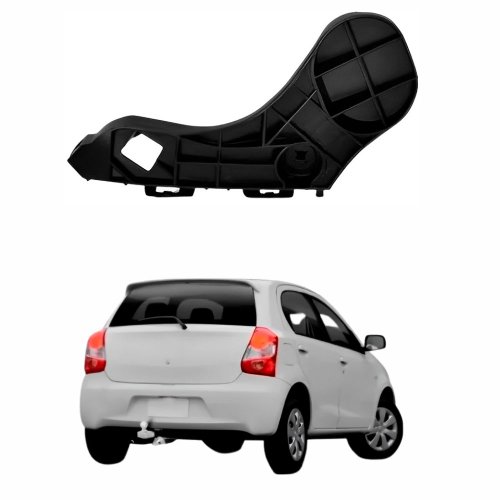 Guia Parachoque Traseiro Toyota Etios Hatch 2012 2013 2014 2015 2016 Lado Direito Passageiro