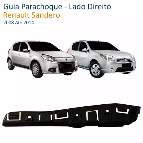Guia Para-Choque Dianteiro Renault Sandero 2008 2009 2010 2011 2012 2013 2014 Lado Direito Passageiro