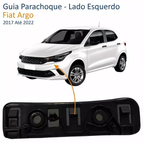 Guia Parachoque Fiat Argo 2017 Até 2022 Lado Esquerdo Motorista