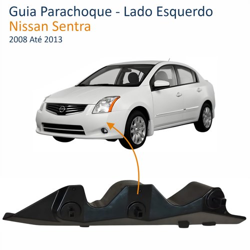 Guia Parachoque Nissan Sentra 2008 Até 2013 Lado Esquerdo Motorista