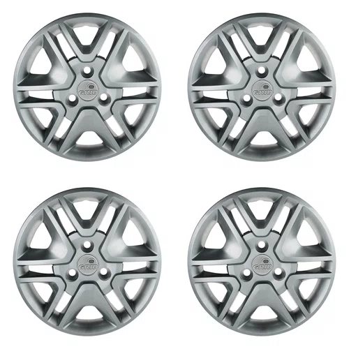 Kit 4 calotas aro 14p prata mod kwid 2018/20