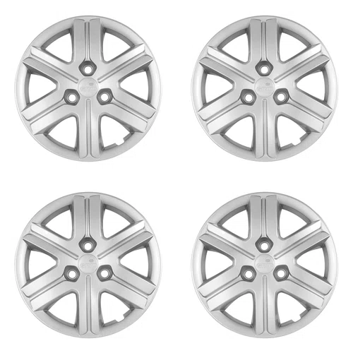 Kit 4 calotas aro 14p prata mod kwid zen 2018/22