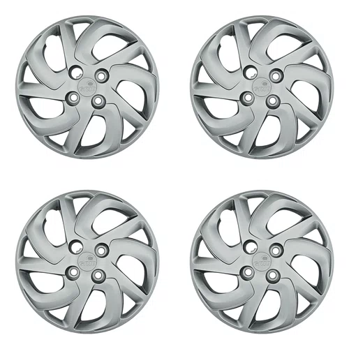 Kit 4 Calotas Aro 14 Prata Fiat Palio Fire 2015 2016 Grid - Referência: 231CB-Pta-E