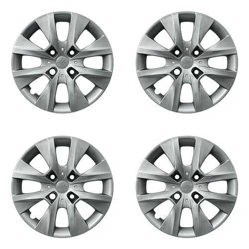 Kit 4 calotas aro 14p prata mod peugeot 206/207/307 2010/16