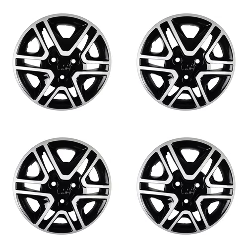 Kit 4 calotas aro 14p preto/prata mod kwid 2018/20
