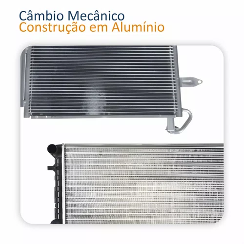 Kit Radiador Vw Fox 2006 Até 2012 Com Ar Condicionado