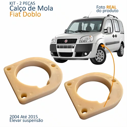 Kit Calço de Mola Fiat Doblo 2004 Até 2015 Dianteiro 2 Peças