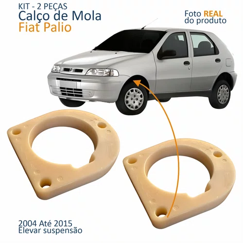 Kit Calço de Mola Fiat Palio 2004 Até 2015 Dianteiro 2 Peças