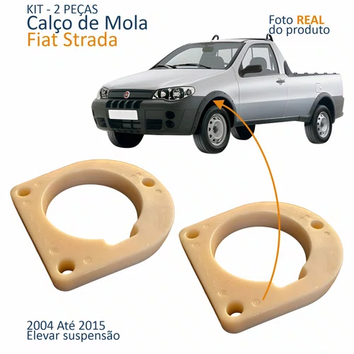 Kit Calço de Mola Fiat Strada 2004 Até 2015 Dianteiro 2 Peças