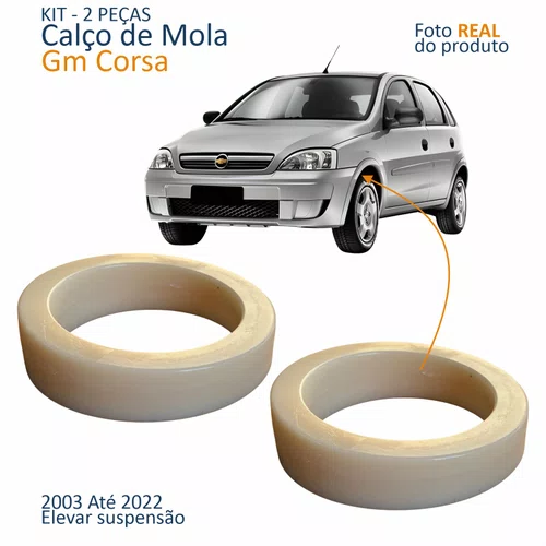 Kit Calço de Mola Gm Corsa 2003 Até 2022 Dianteiro 2 Peças