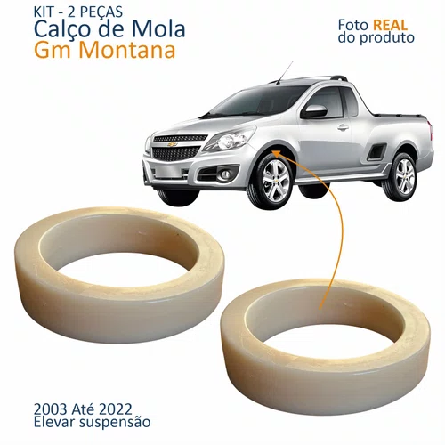 Kit Calço de Mola Gm Montana 2003 Até 2022 Dianteiro 2 Peças