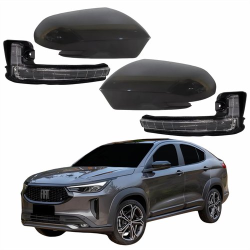 Kit Capa Com Pisca Retrovisor Fiat Fastback 2021 2022 2023 2024