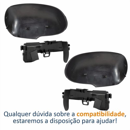 Kit Capa Com Pisca Retrovisor Fiat Mobi 2014 Até 2022