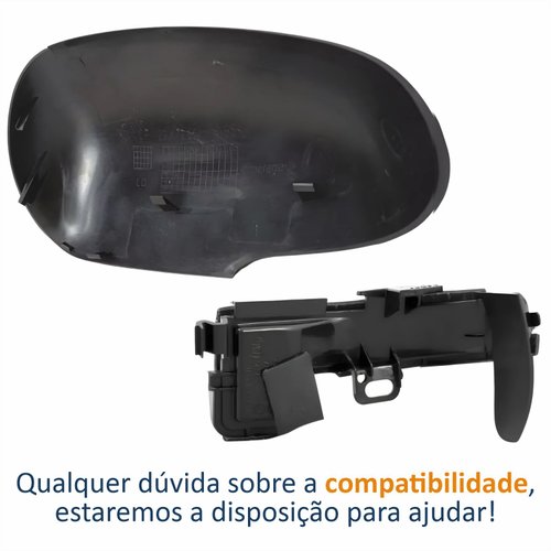Kit Capa Com Pisca Retrovisor Fiat Mobi 2014 Até 2022 Lado Direito Passageiro