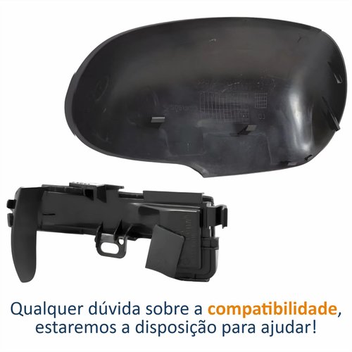 Kit Capa Com Pisca Retrovisor Fiat Mobi 2014 Até 2022 Lado Esquerdo Motorista