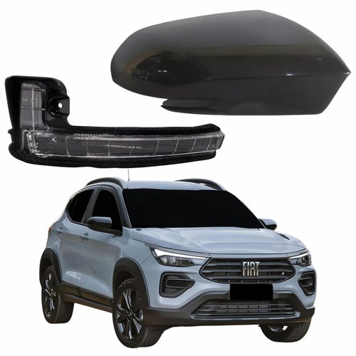 Kit Capa Com Pisca Retrovisor Fiat Pulse 2021 2022 2023 2024 Lado Direito Passageiro