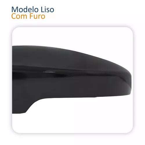 Kit Capa Com Pisca Retrovisor Vw Fox 2013 2014 2015 2016 Liso Lado Esquerdo Motorista